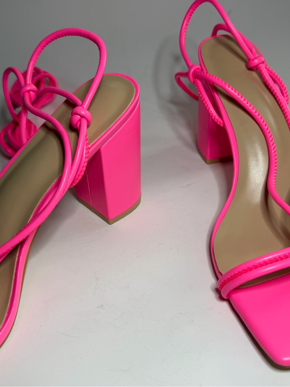 Women’s Strappy Block Heel Sandals in Hot Pink size 10 - Picture 15 of 15